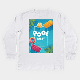 summer collection pool party Kids Long Sleeve T-Shirt